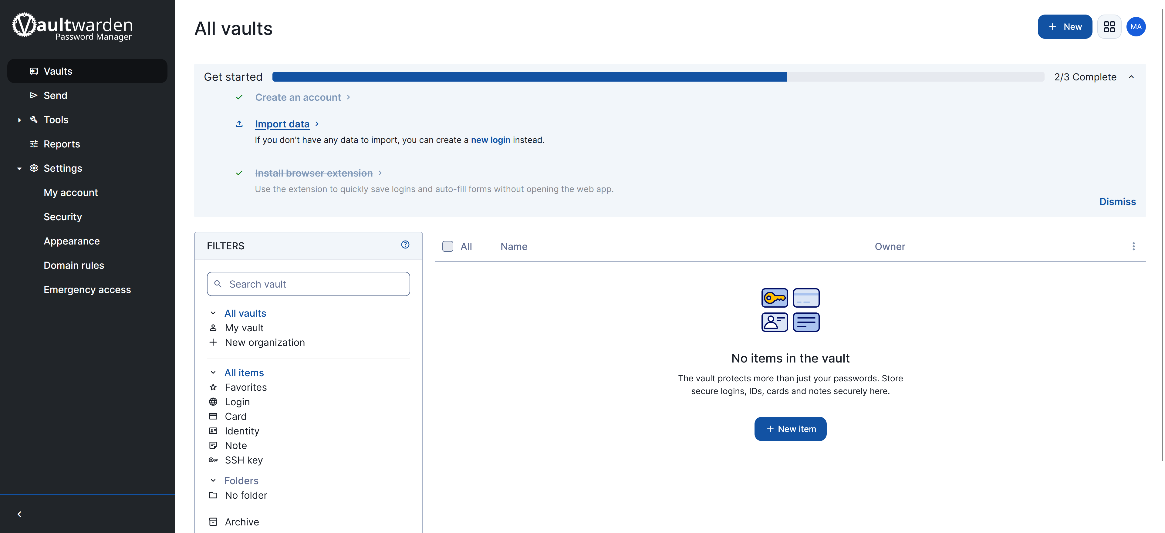 Team Pass vault dashboard showing vaults, filters, and item management